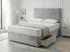 Heritage Sleigh Luxe | Upholstered Divan Drawer Bed with Pull-Out Drawers (UK) | Discount Bed Store (DBS) #DB133