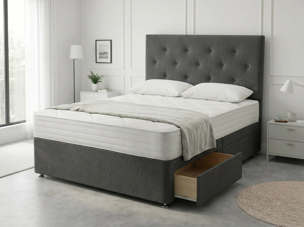 Royal Arch Serenity | Storage Divan Drawer Bed Frame with Built-In Drawers (UK) | Discount Bed Store (DBS) #DB134