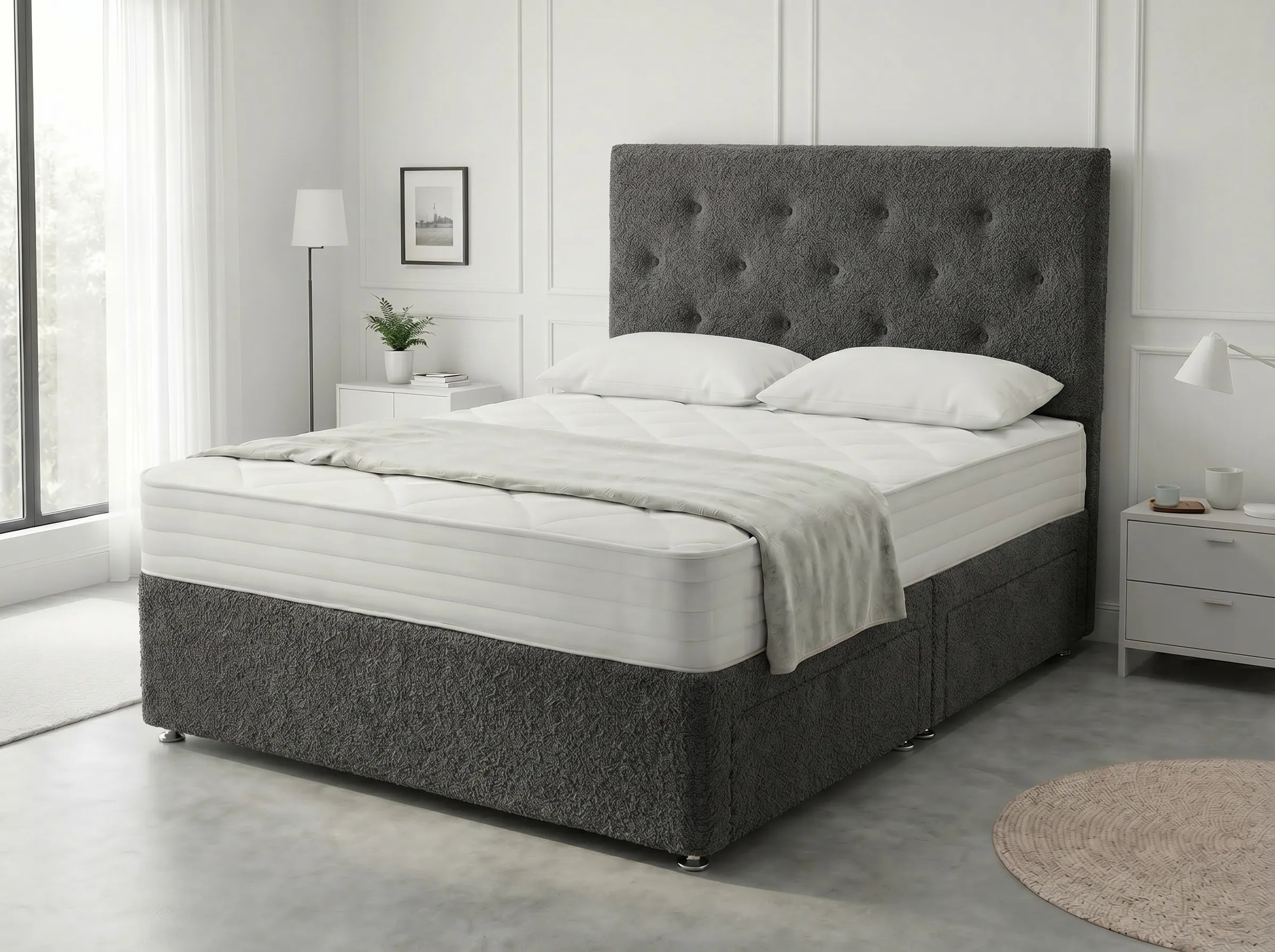 Royal Arch Serenity | Storage Divan Drawer Bed Frame with Built-In Drawers (UK) | Discount Bed Store (DBS) #DB134