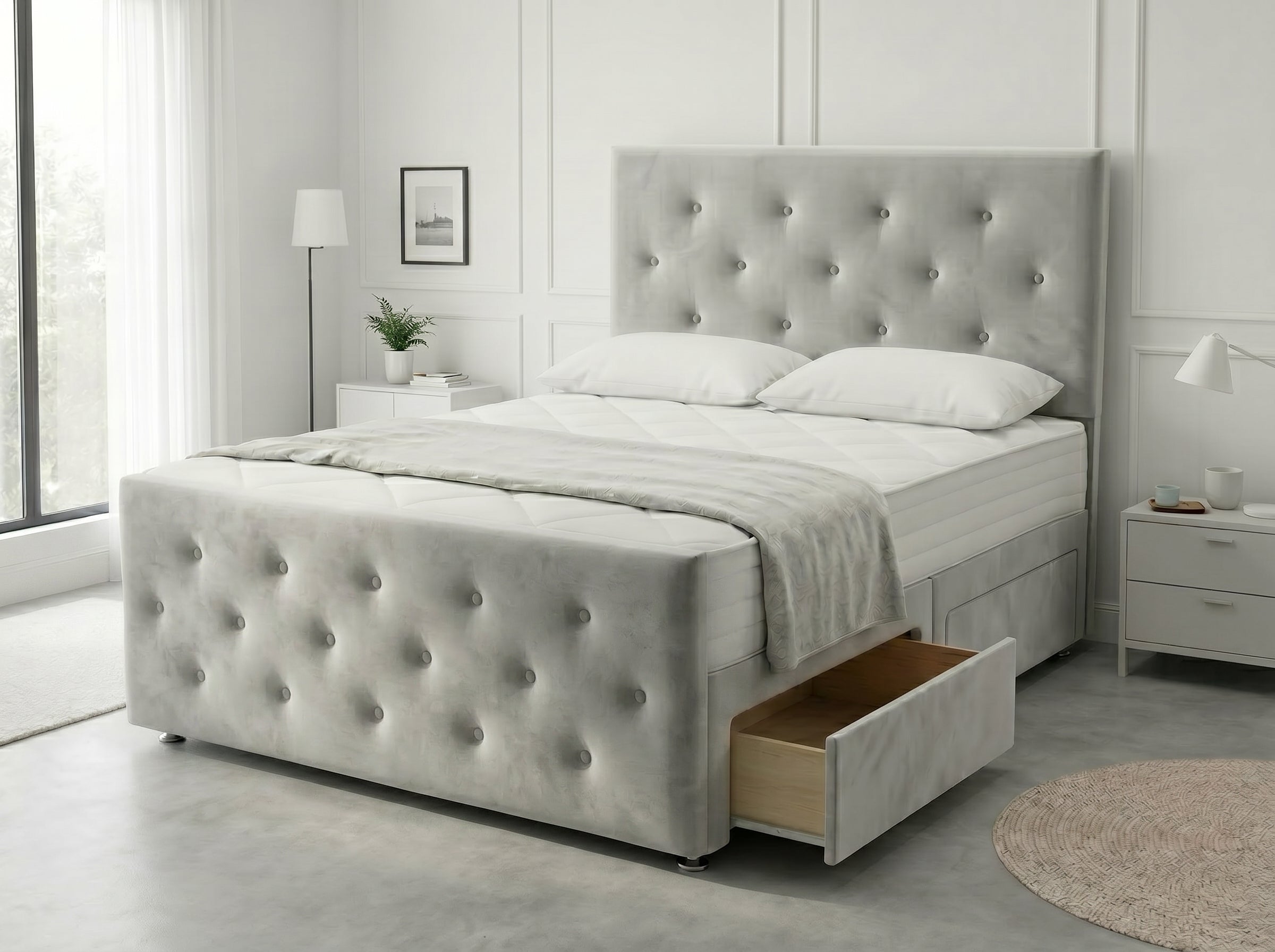 Royal Arch Serenity | Storage Divan Drawer Bed Frame with Built-In Drawers (UK) | Discount Bed Store (DBS) #DB134
