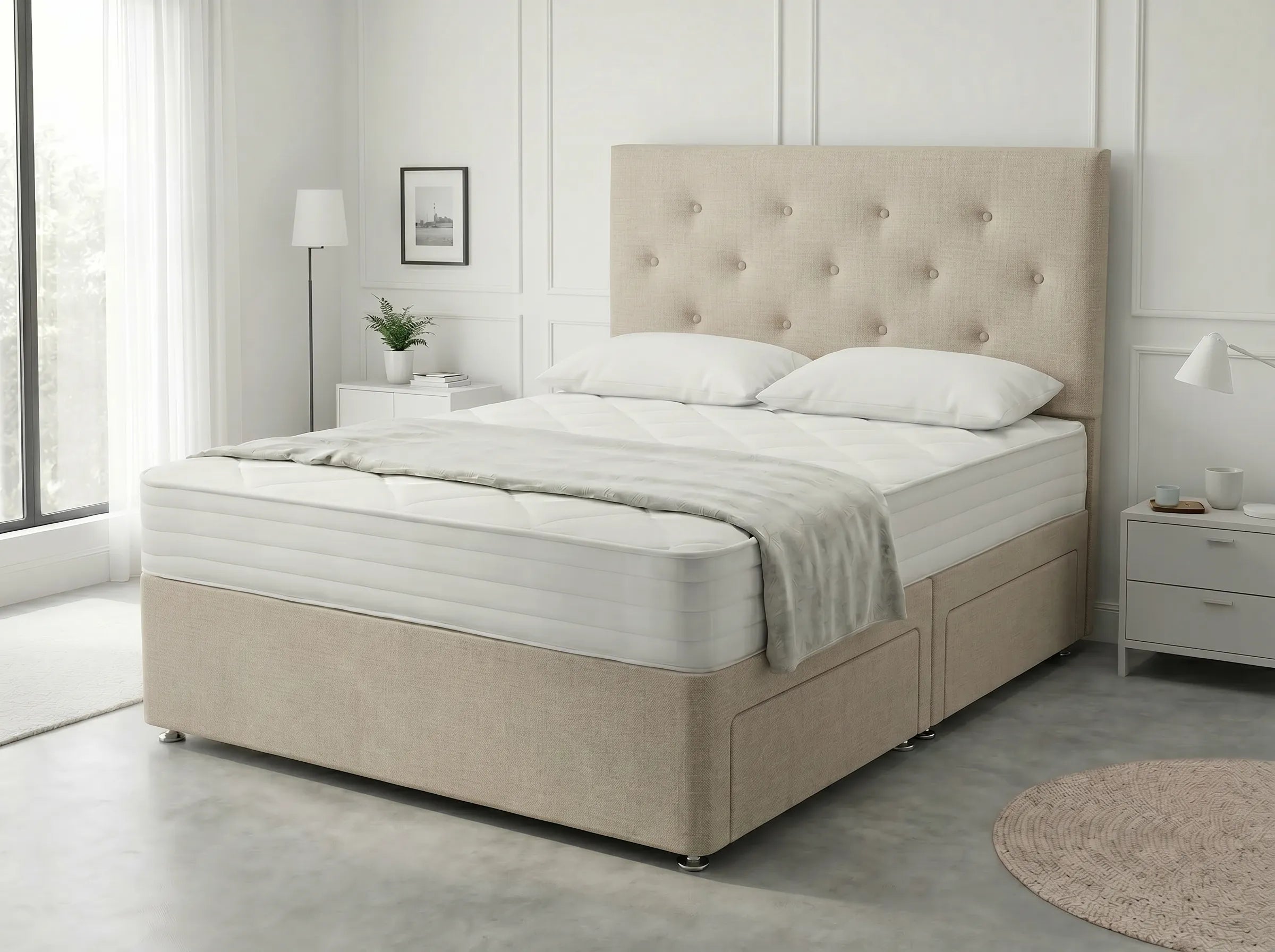 Royal Arch Serenity | Storage Divan Drawer Bed Frame with Built-In Drawers (UK) | Discount Bed Store (DBS) #DB134