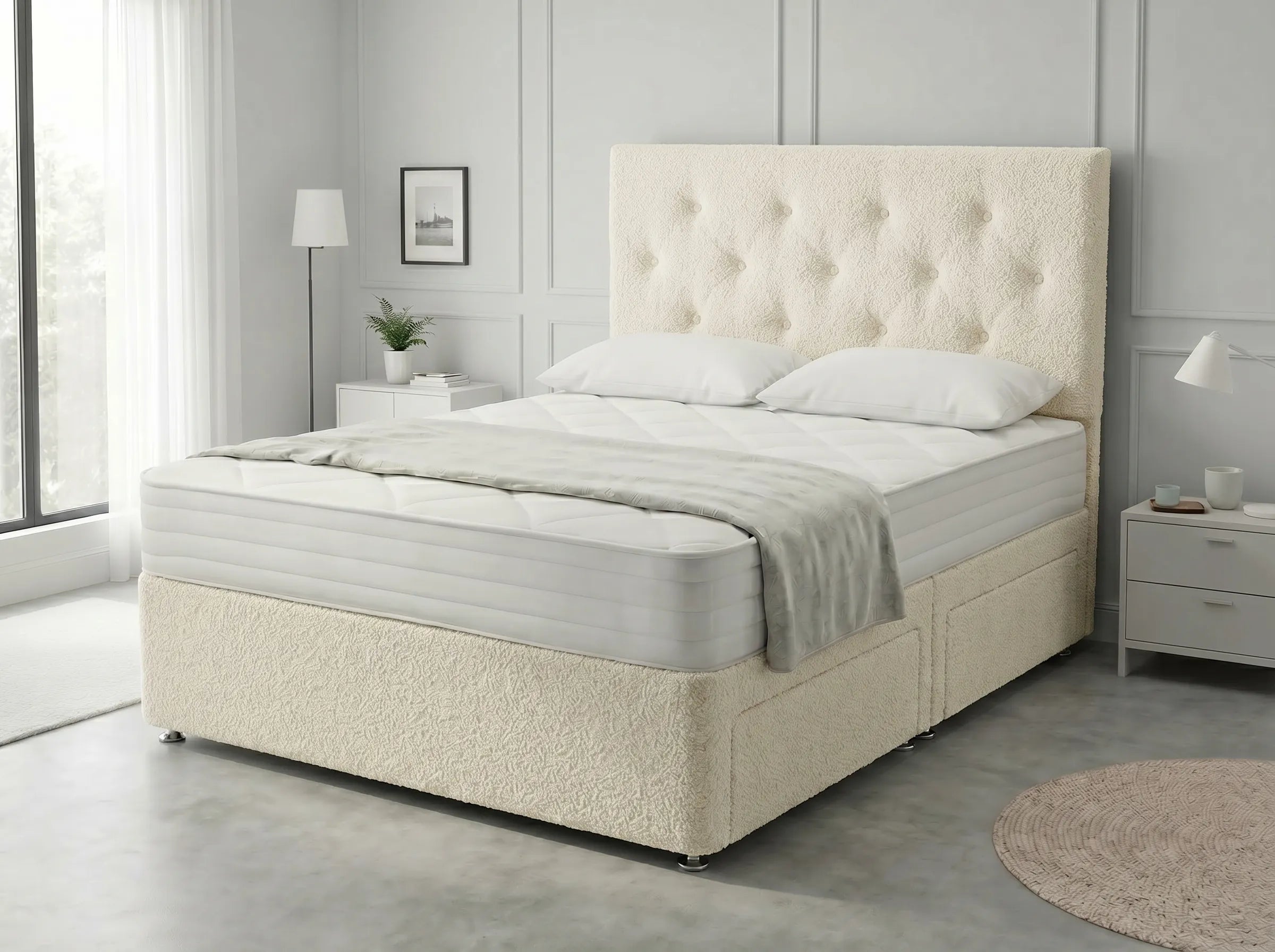 Royal Arch Serenity | Storage Divan Drawer Bed Frame with Built-In Drawers (UK) | Discount Bed Store (DBS) #DB134