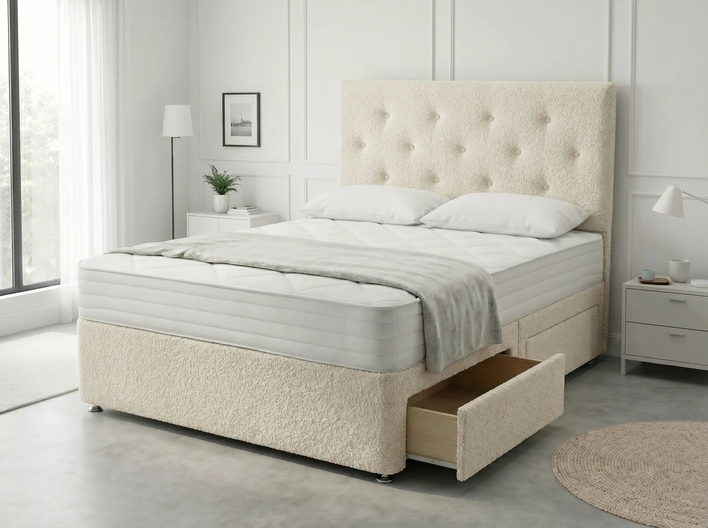 Royal Arch Serenity | Storage Divan Drawer Bed Frame with Built-In Drawers (UK) | Discount Bed Store (DBS) #DB134