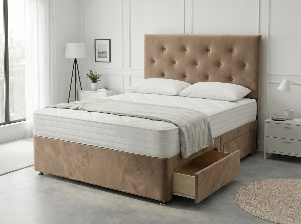 Royal Arch Serenity | Storage Divan Drawer Bed Frame with Built-In Drawers (UK) | Discount Bed Store (DBS) #DB134