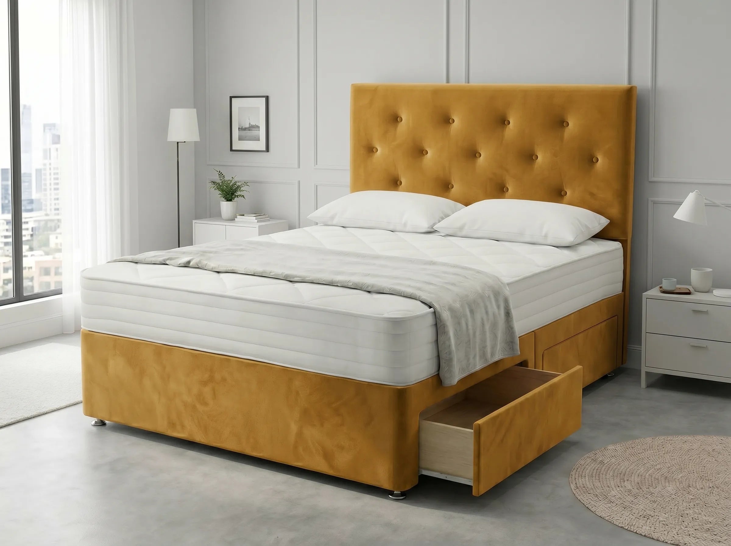 Royal Arch Serenity | Storage Divan Drawer Bed Frame with Built-In Drawers (UK) | Discount Bed Store (DBS) #DB134