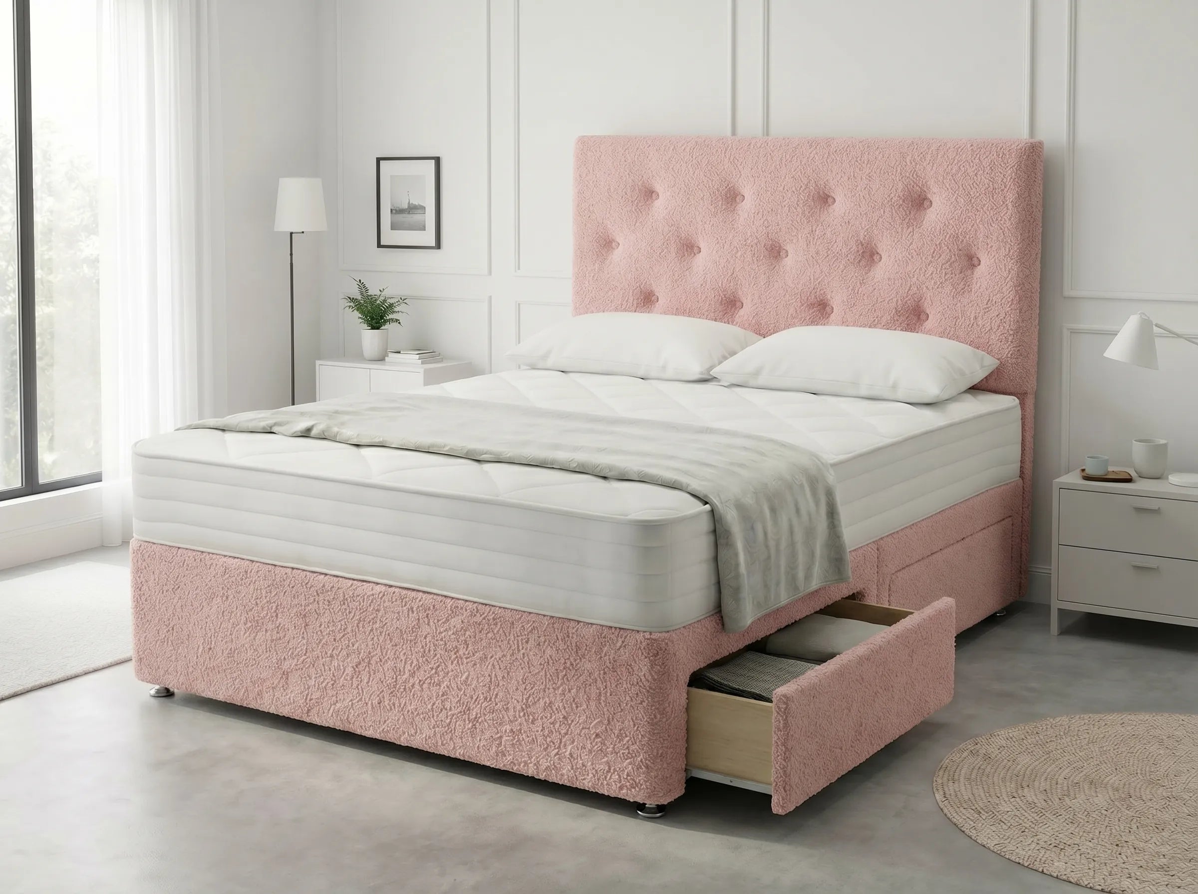 Royal Arch Serenity | Storage Divan Drawer Bed Frame with Built-In Drawers (UK) | Discount Bed Store (DBS) #DB134