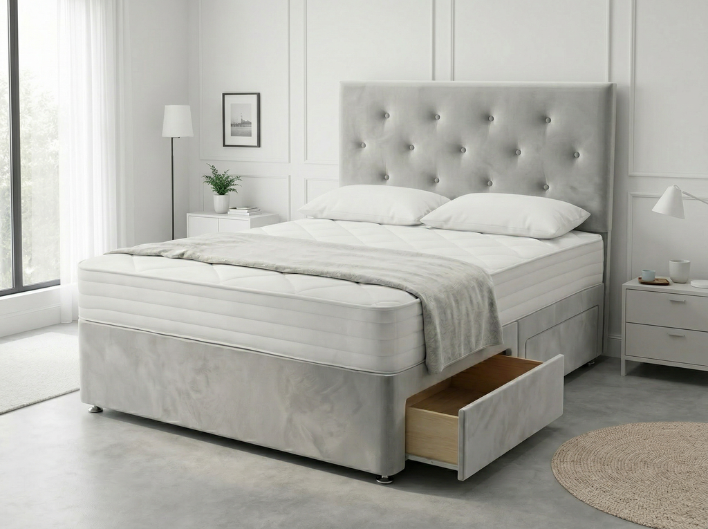 Royal Arch Serenity | Storage Divan Drawer Bed Frame with Built-In Drawers (UK) | Discount Bed Store (DBS) #DB134