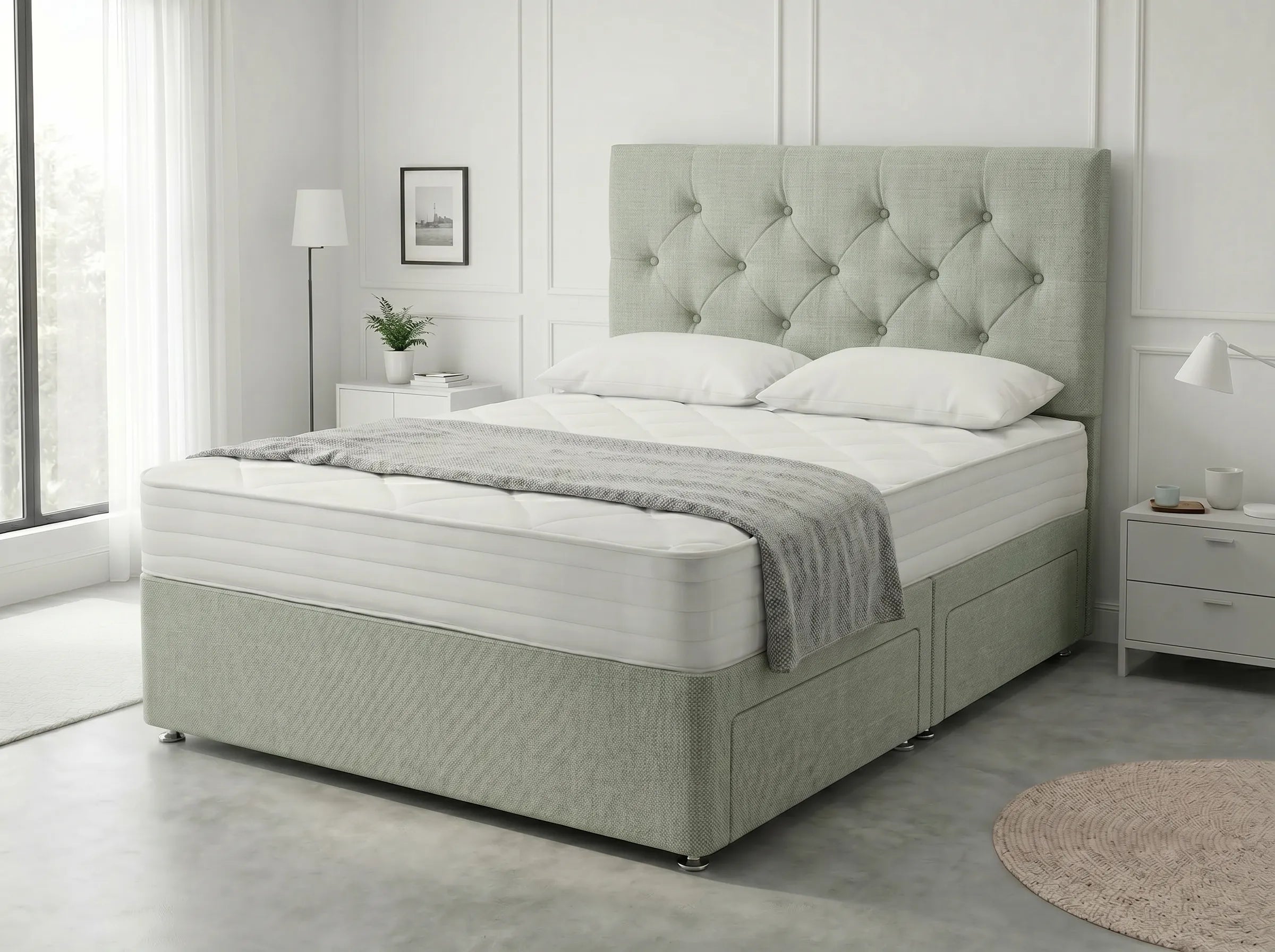 Royal Arch Serenity | Storage Divan Drawer Bed Frame with Built-In Drawers (UK) | Discount Bed Store (DBS) #DB134