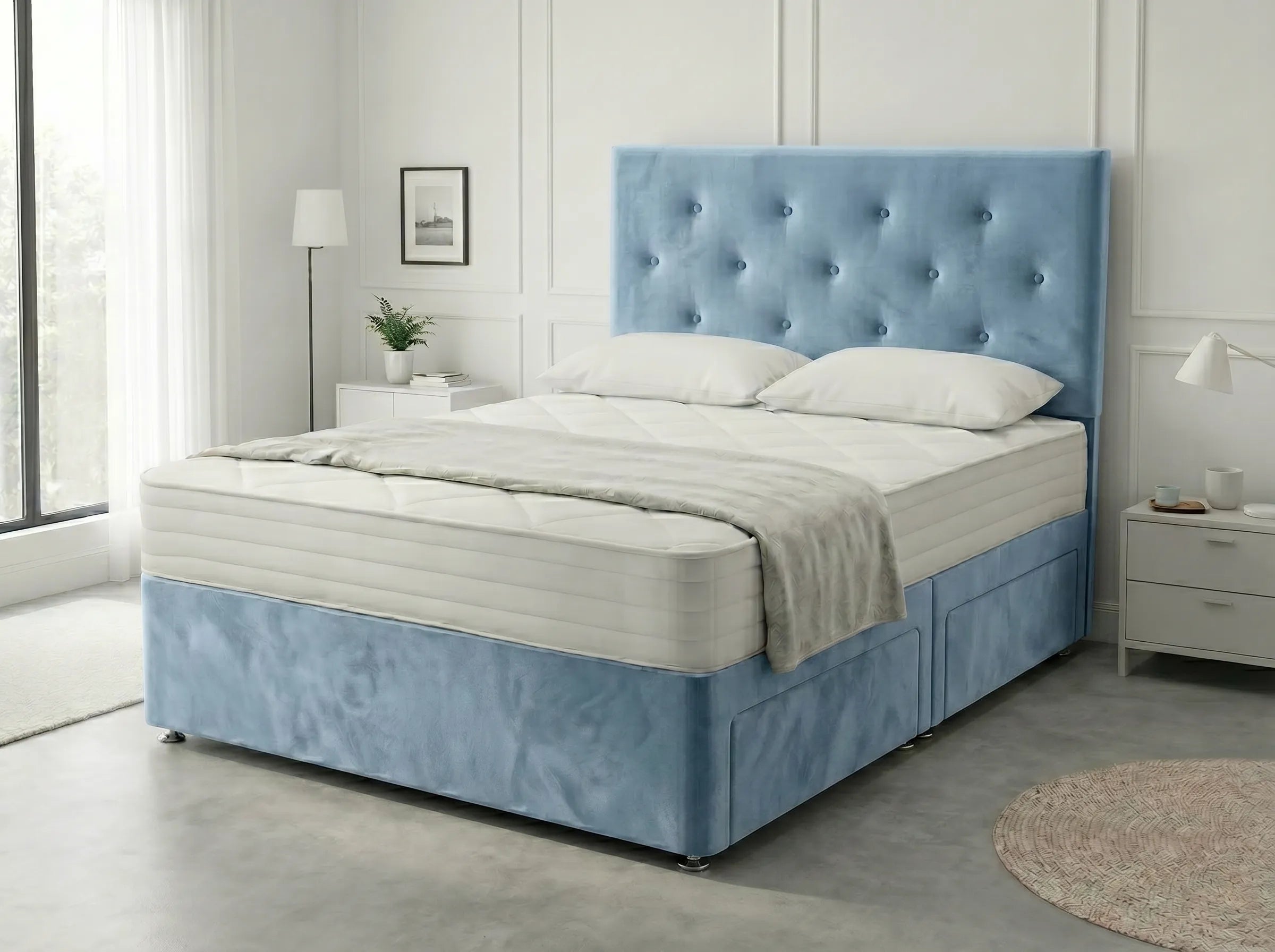 Royal Arch Serenity | Storage Divan Drawer Bed Frame with Built-In Drawers (UK) | Discount Bed Store (DBS) #DB134