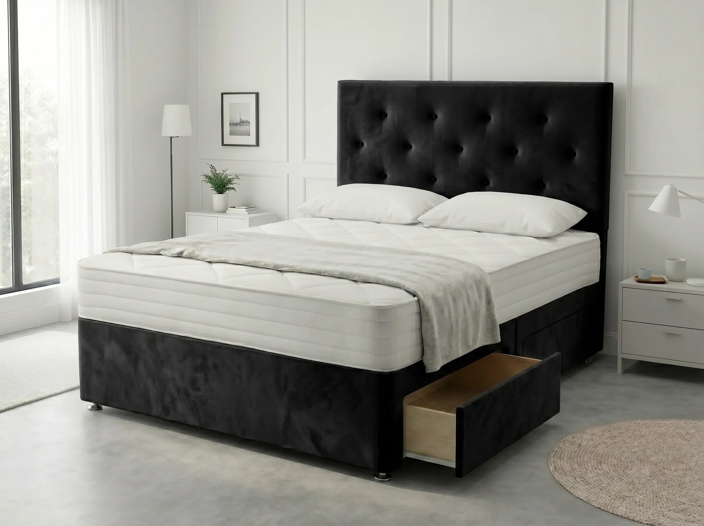 Royal Arch Serenity | Storage Divan Drawer Bed Frame with Built-In Drawers (UK) | Discount Bed Store (DBS) #DB134