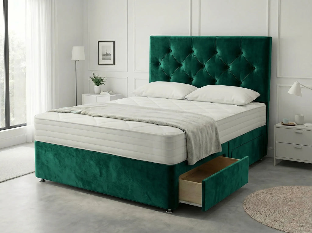 Royal Arch Serenity | Storage Divan Drawer Bed Frame with Built-In Drawers (UK) | Discount Bed Store (DBS) #DB134