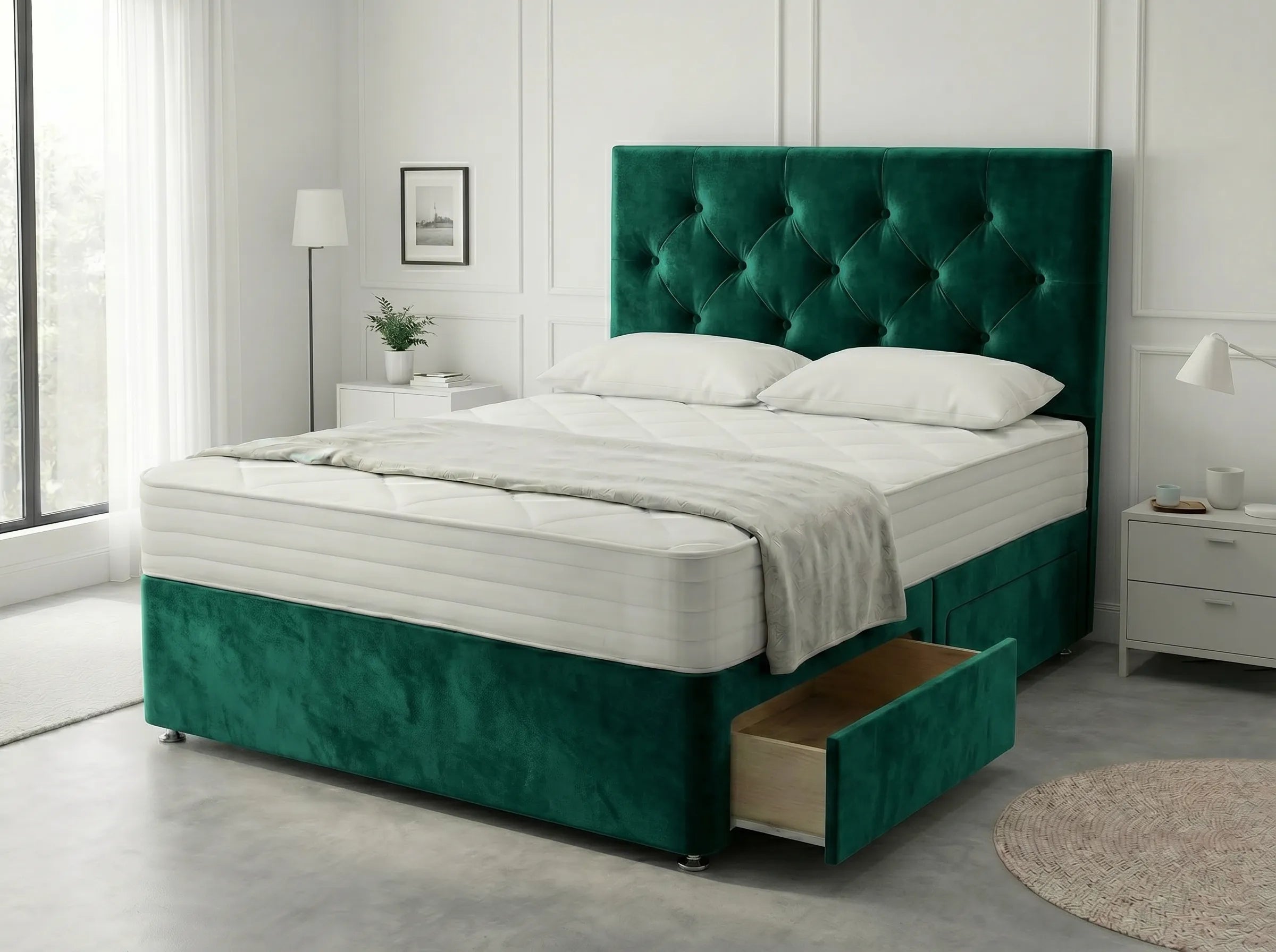 Royal Arch Serenity | Storage Divan Drawer Bed Frame with Built-In Drawers (UK) | Discount Bed Store (DBS) #DB134