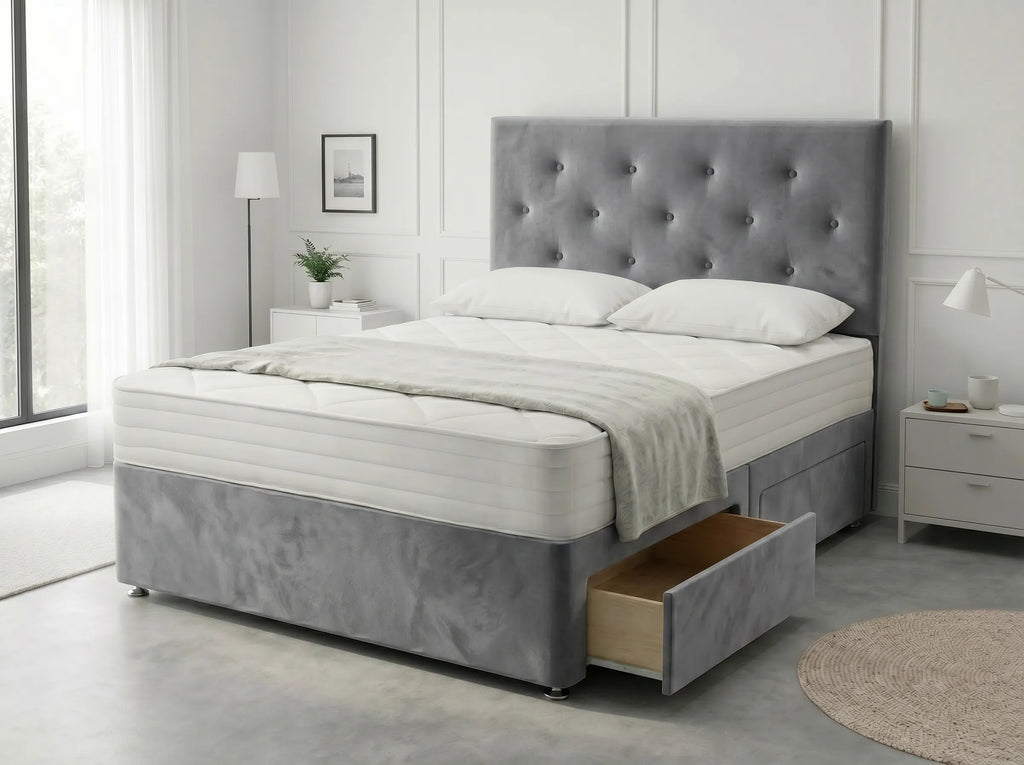 Royal Arch Serenity | Storage Divan Drawer Bed Frame with Built-In Drawers (UK) | Discount Bed Store (DBS) #DB134