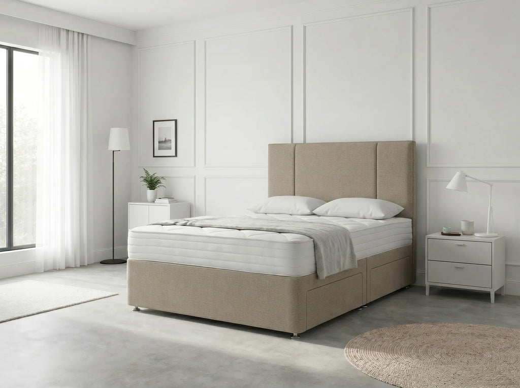 Imperial Sleigh Retreat | Divan Drawer Bed with Hidden Drawer Compartments (UK) | Discount Bed Store (DBS) #DB135