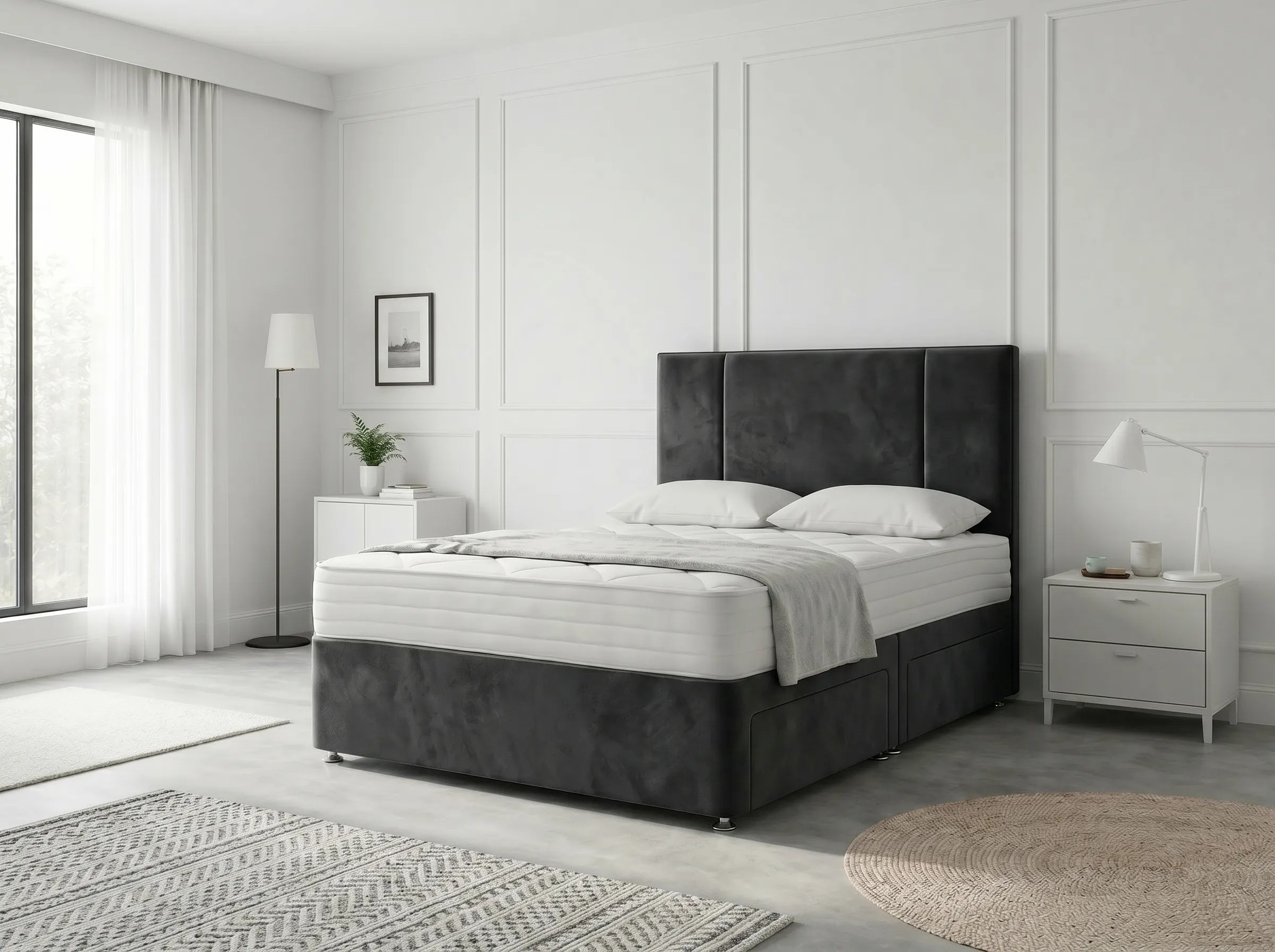 Imperial Sleigh Retreat | Divan Drawer Bed with Hidden Drawer Compartments (UK) | Discount Bed Store (DBS) #DB135