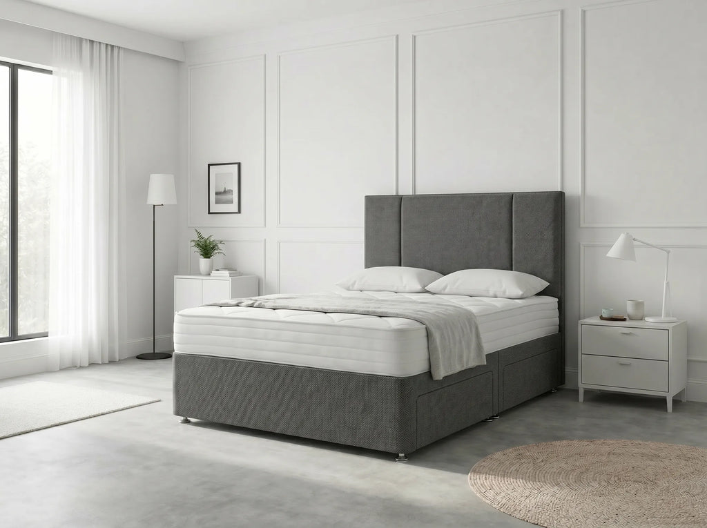 Imperial Sleigh Retreat | Divan Drawer Bed with Hidden Drawer Compartments (UK) | Discount Bed Store (DBS) #DB135