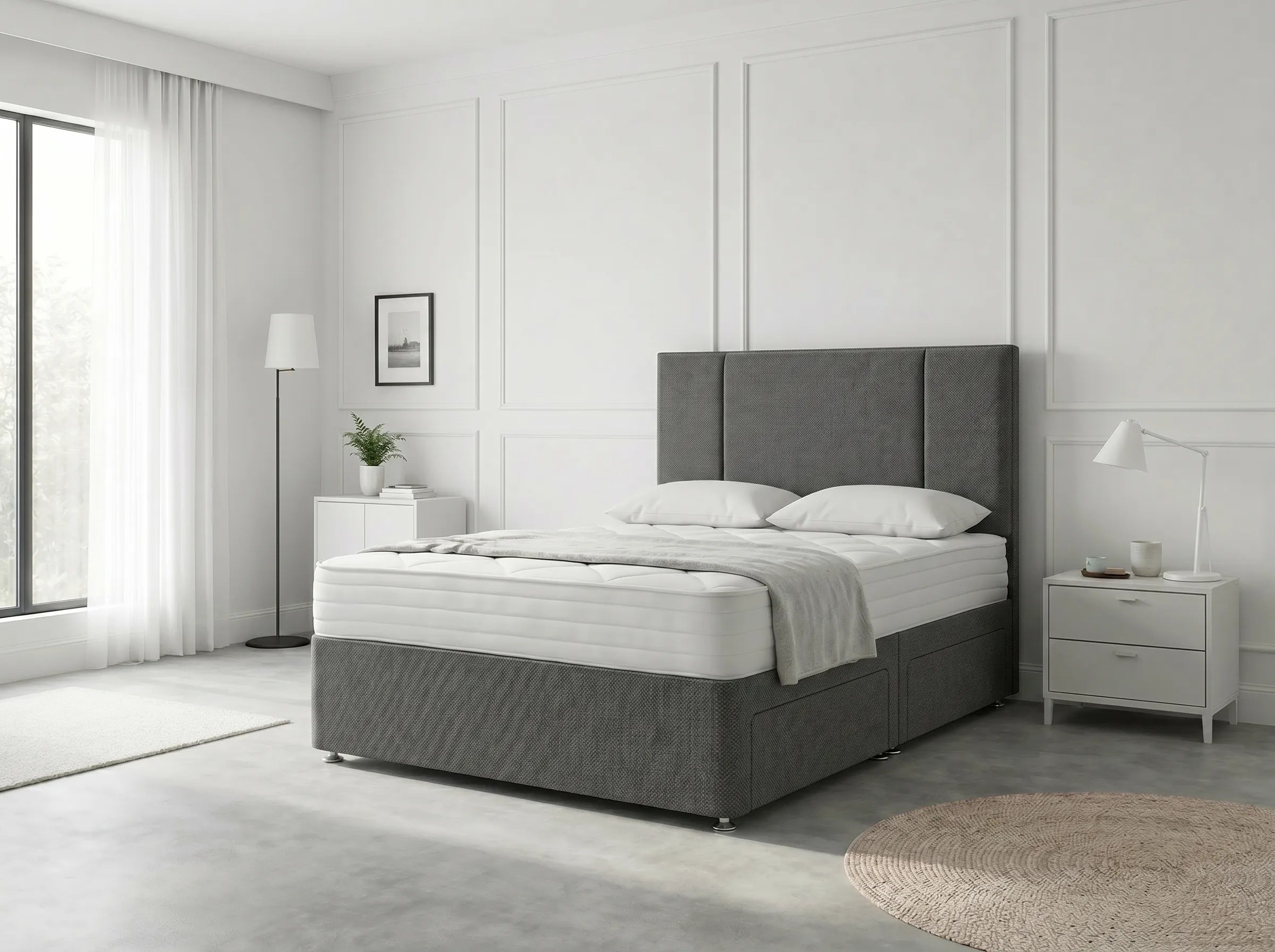 Imperial Sleigh Retreat | Divan Drawer Bed with Hidden Drawer Compartments (UK) | Discount Bed Store (DBS) #DB135