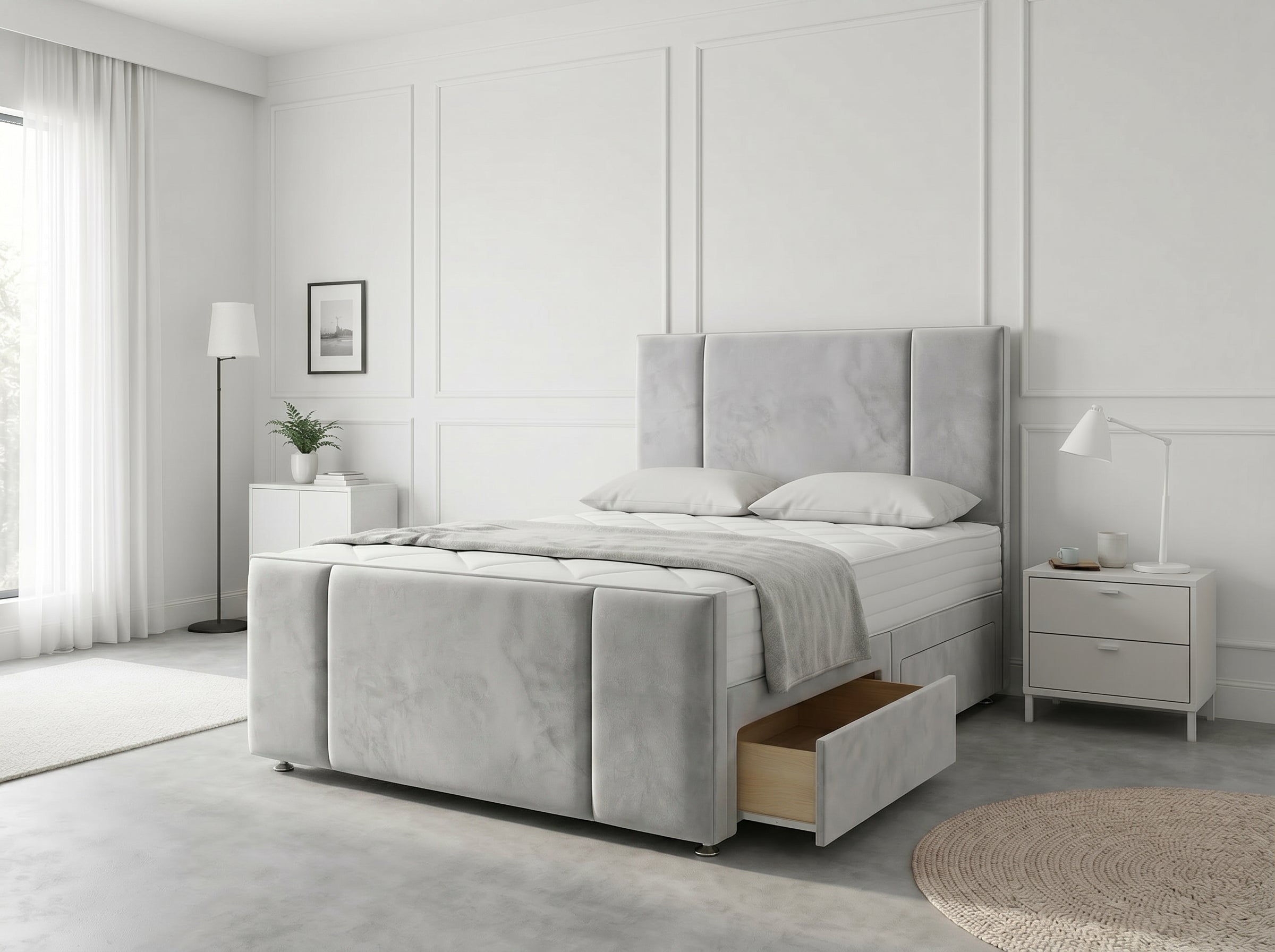 Imperial Sleigh Retreat | Divan Drawer Bed with Hidden Drawer Compartments (UK) | Discount Bed Store (DBS) Regal Sleigh Haven Divan Bed with Side Storage Drawers (UK) | Discount Bed Store (DBS) #DB135