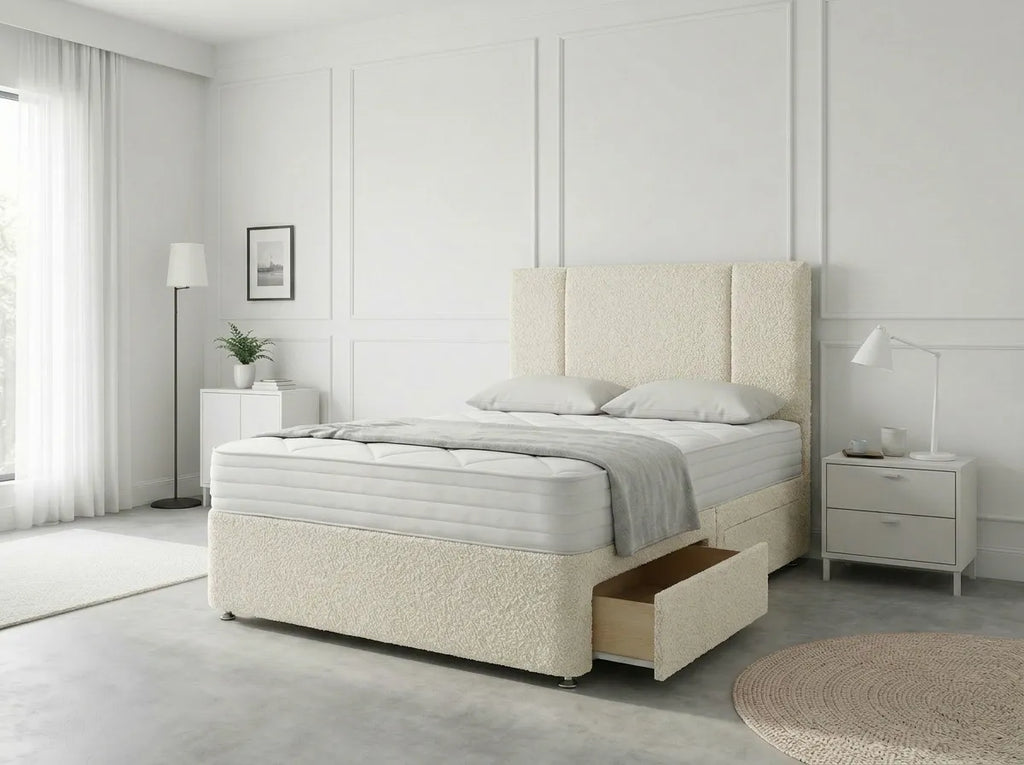 Imperial Sleigh Retreat | Divan Drawer Bed with Hidden Drawer Compartments (UK) | Discount Bed Store (DBS) #DB135