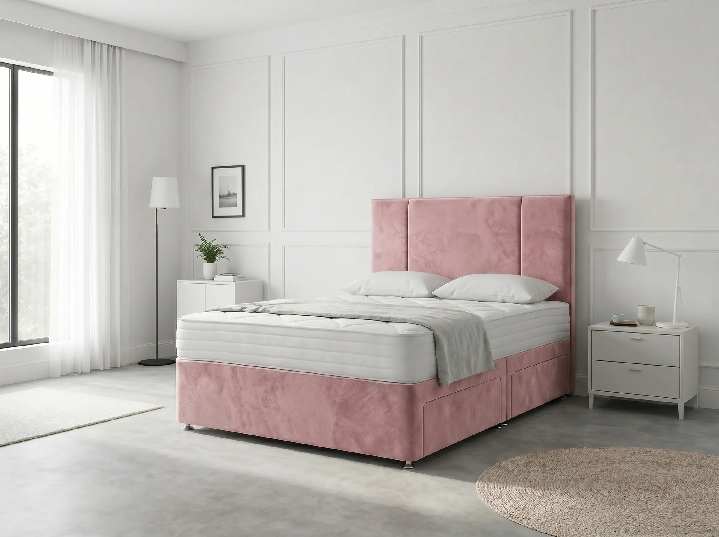Imperial Sleigh Retreat | Divan Drawer Bed with Hidden Drawer Compartments (UK) | Discount Bed Store (DBS) #DB135