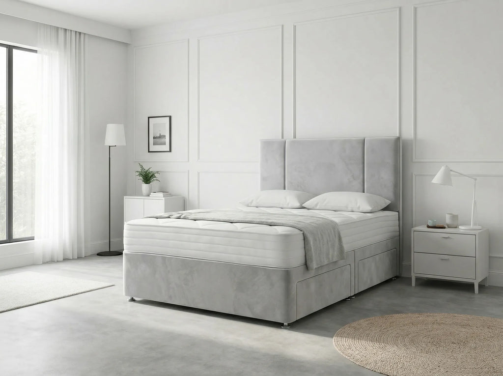 Imperial Sleigh Retreat | Divan Drawer Bed with Hidden Drawer Compartments (UK) | Discount Bed Store (DBS) #DB135