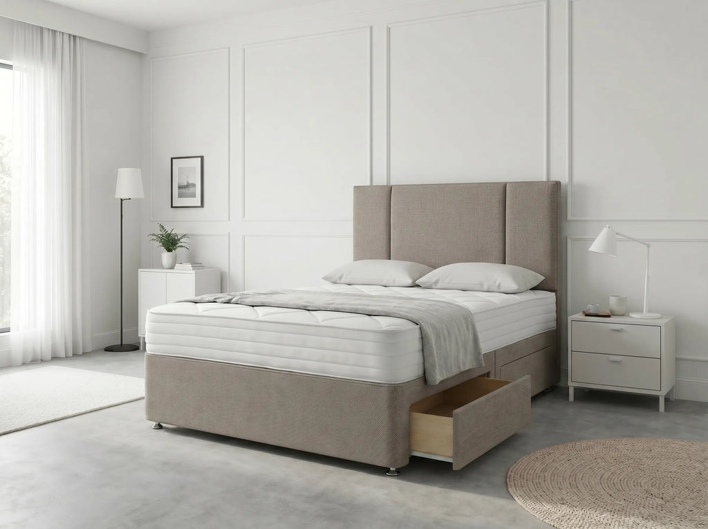Imperial Sleigh Retreat | Divan Drawer Bed with Hidden Drawer Compartments (UK) | Discount Bed Store (DBS) #DB135