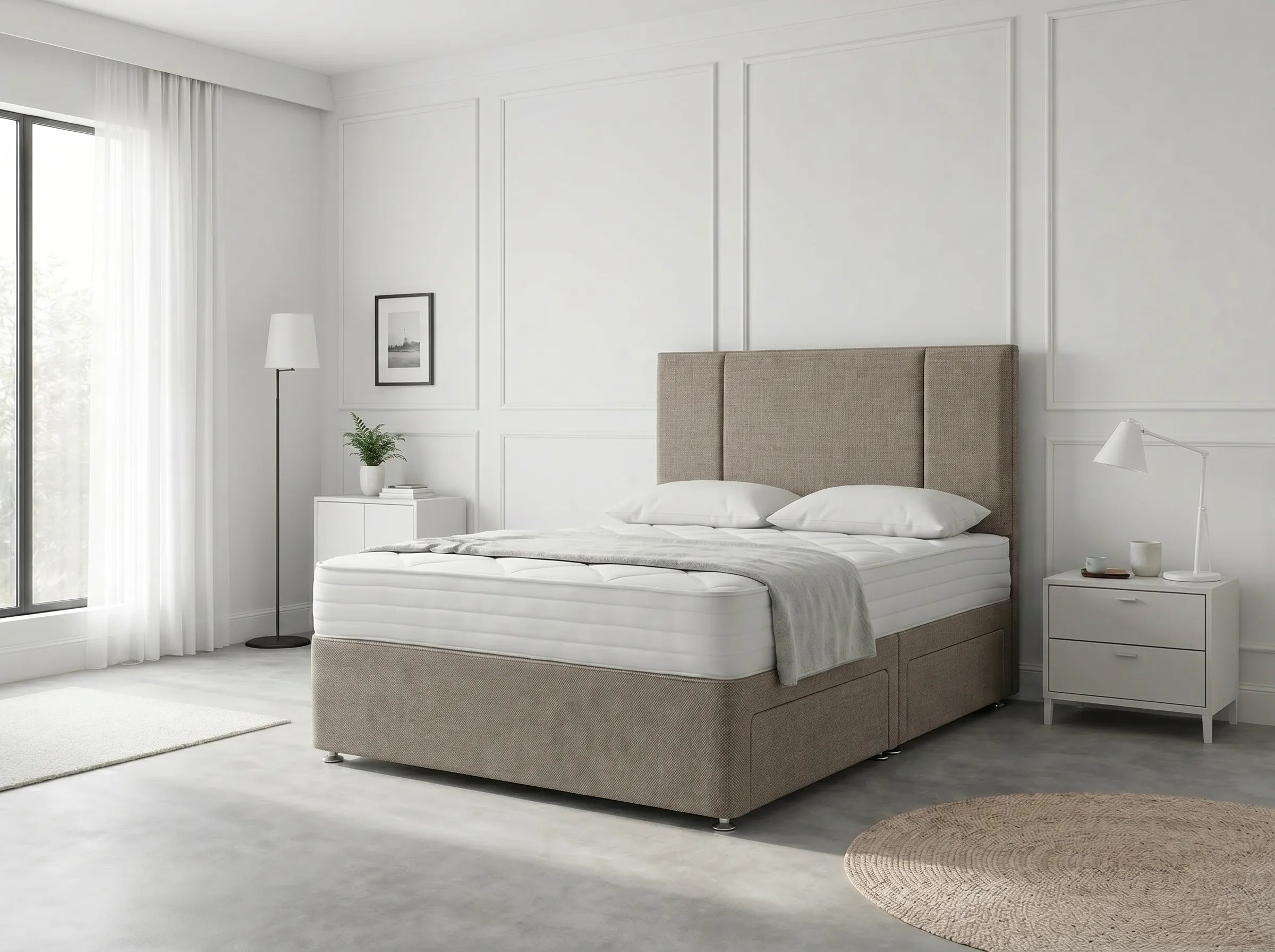 Imperial Sleigh Retreat | Divan Drawer Bed with Hidden Drawer Compartments (UK) | Discount Bed Store (DBS) #DB135