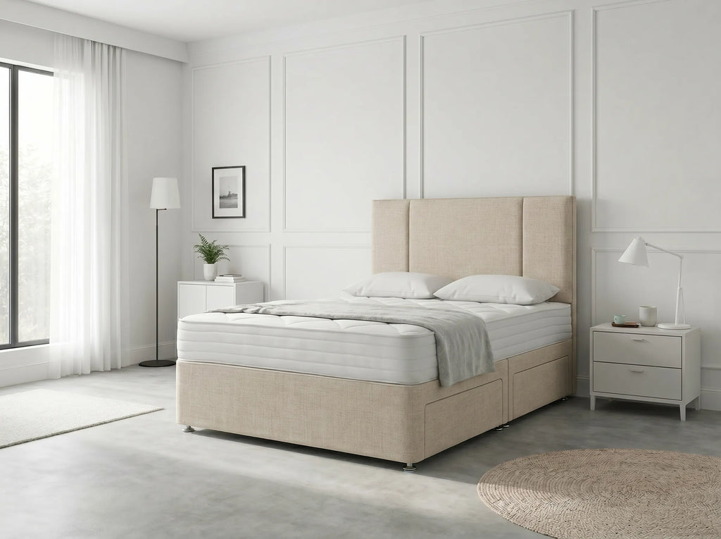 Imperial Sleigh Retreat | Divan Drawer Bed with Hidden Drawer Compartments (UK) | Discount Bed Store (DBS) #DB135