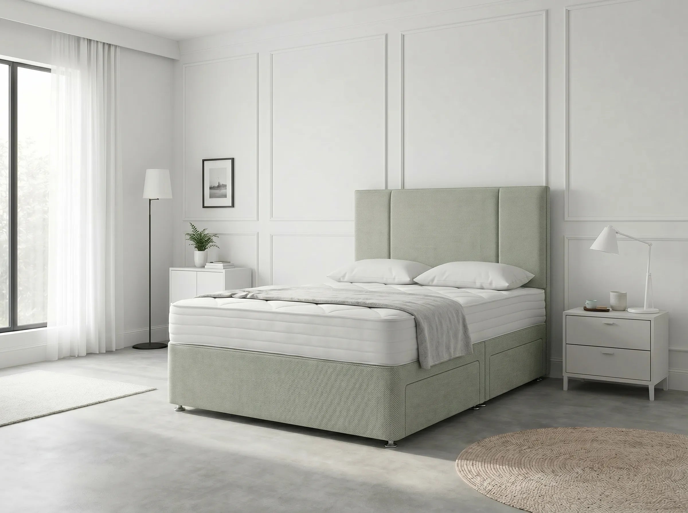 Imperial Sleigh Retreat | Divan Drawer Bed with Hidden Drawer Compartments (UK) | Discount Bed Store (DBS) #DB135