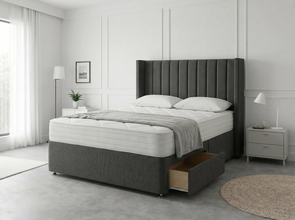 Classic Curve | Divan Drawer Base Featuring Smooth Glide Drawers (UK) | Discount Bed Store (DBS) #DB136