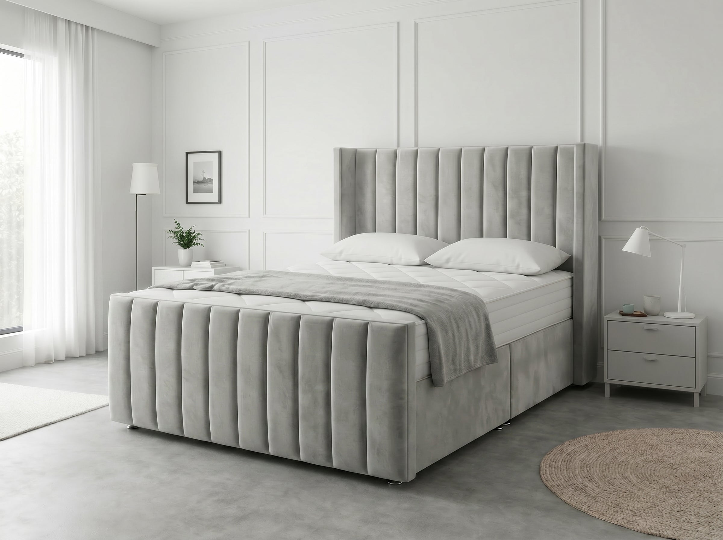 Classic Curve Elegance | Divan Drawer Base Featuring Smooth Glide Drawers (UK) | Discount Bed Store (DBS) Regal Sleigh Haven Divan Bed with Side Storage Drawers (UK) | Discount Bed Store (DBS) #DB136