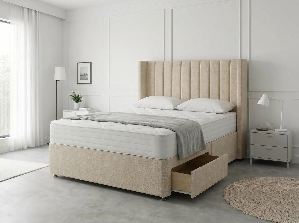 Classic Curve | Divan Drawer Base Featuring Smooth Glide Drawers (UK) | Discount Bed Store (DBS) #DB136