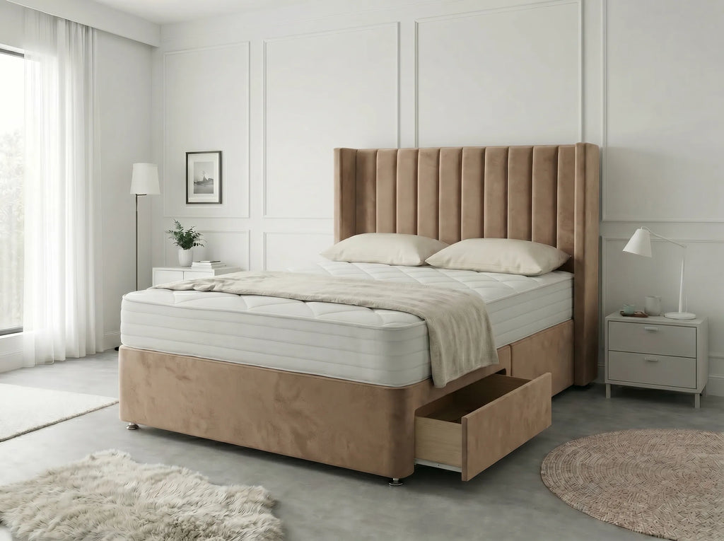 Classic Curve | Divan Drawer Base Featuring Smooth Glide Drawers (UK) | Discount Bed Store (DBS) #DB136