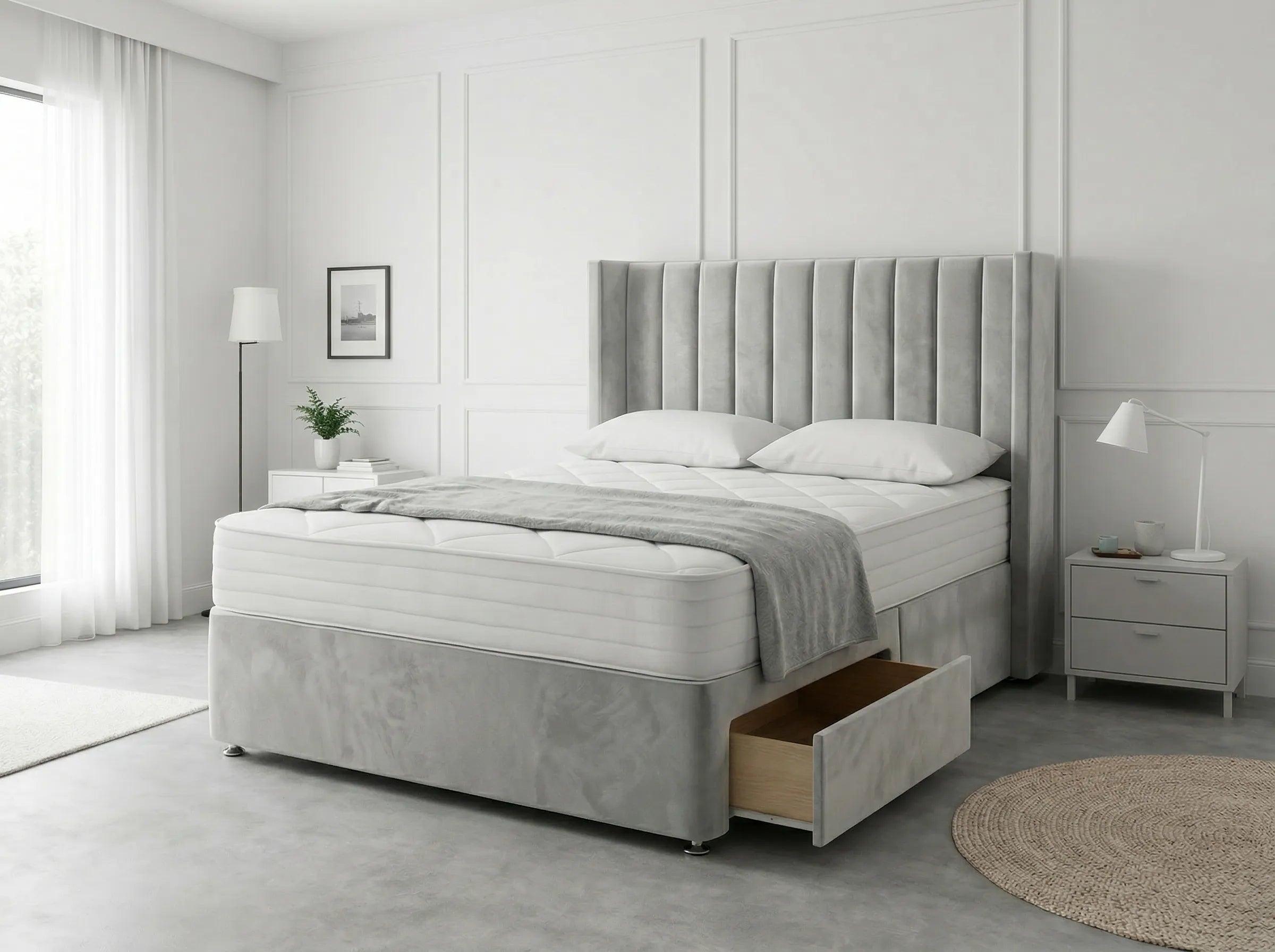 Classic Curve | Divan Drawer Base Featuring Smooth Glide Drawers (UK) | Discount Bed Store (DBS) #DB136
