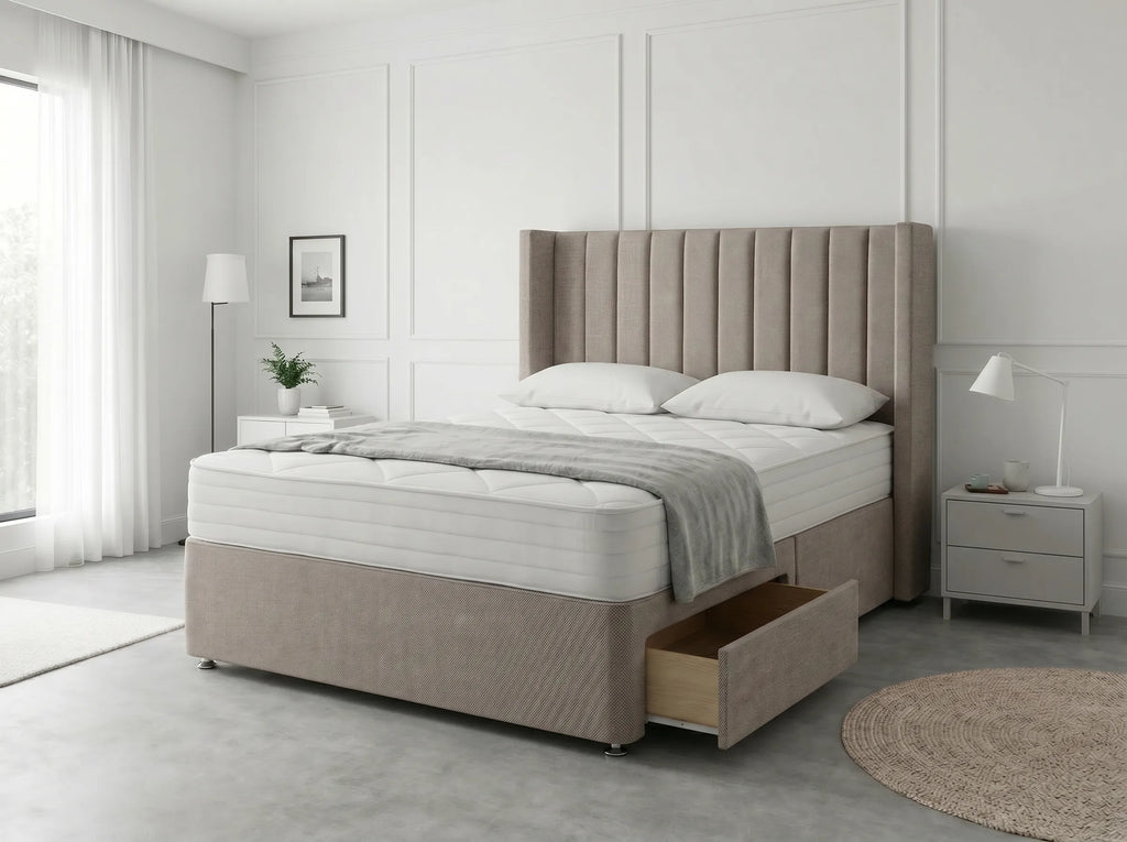 Classic Curve | Divan Drawer Base Featuring Smooth Glide Drawers (UK) | Discount Bed Store (DBS) #DB136