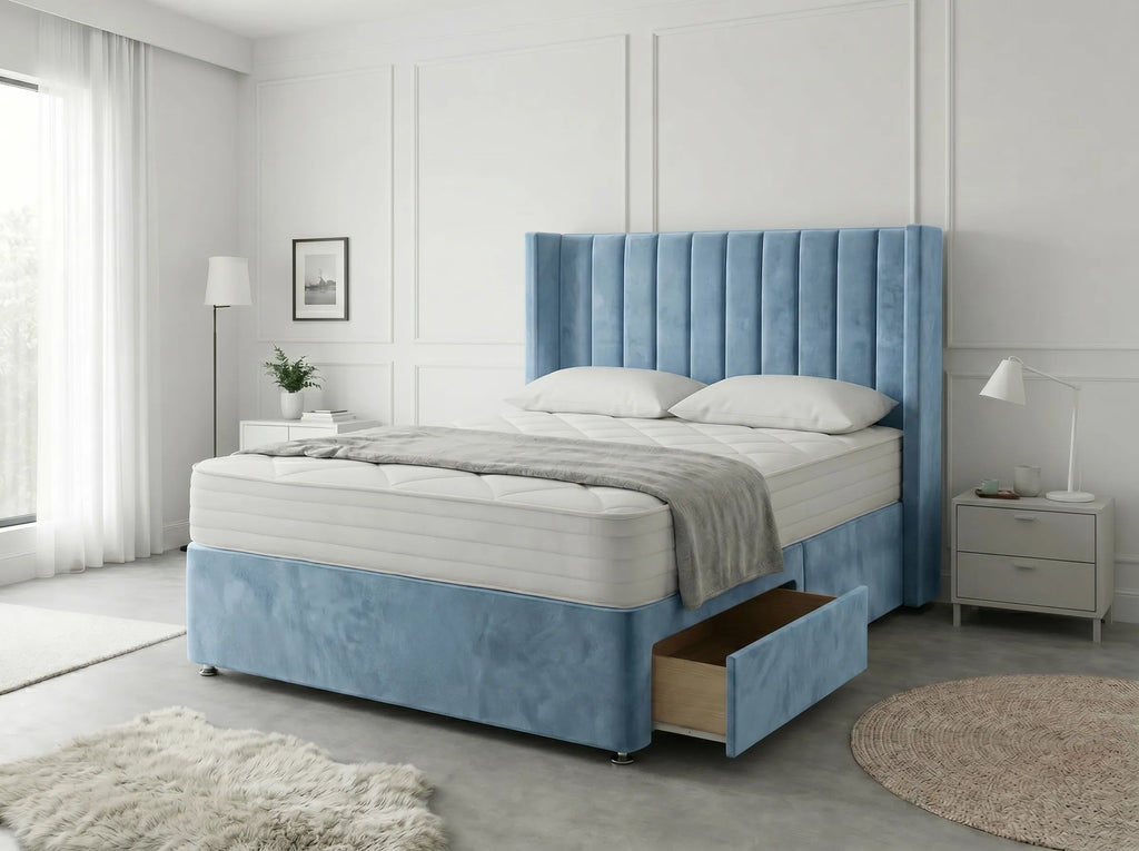 Classic Curve | Divan Drawer Base Featuring Smooth Glide Drawers (UK) | Discount Bed Store (DBS) #DB136