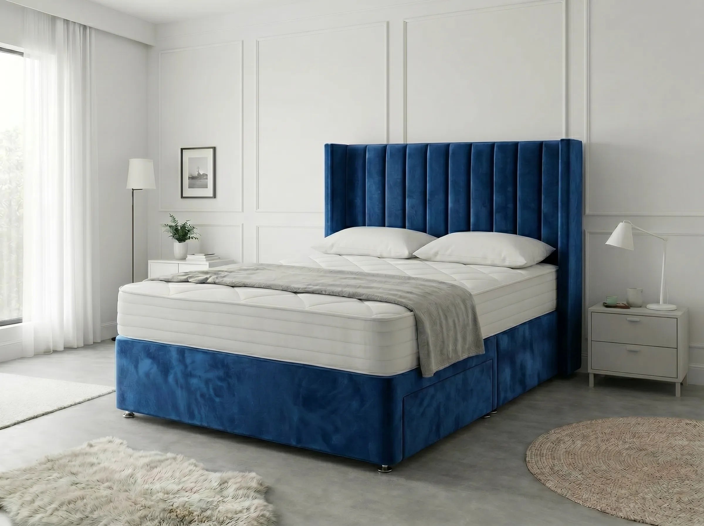 Classic Curve | Divan Drawer Base Featuring Smooth Glide Drawers (UK) | Discount Bed Store (DBS) #DB136