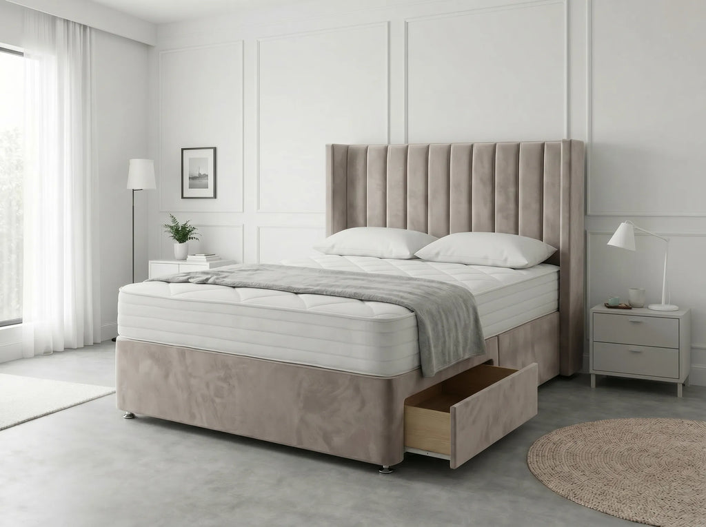 Classic Curve | Divan Drawer Base Featuring Smooth Glide Drawers (UK) | Discount Bed Store (DBS) #DB136