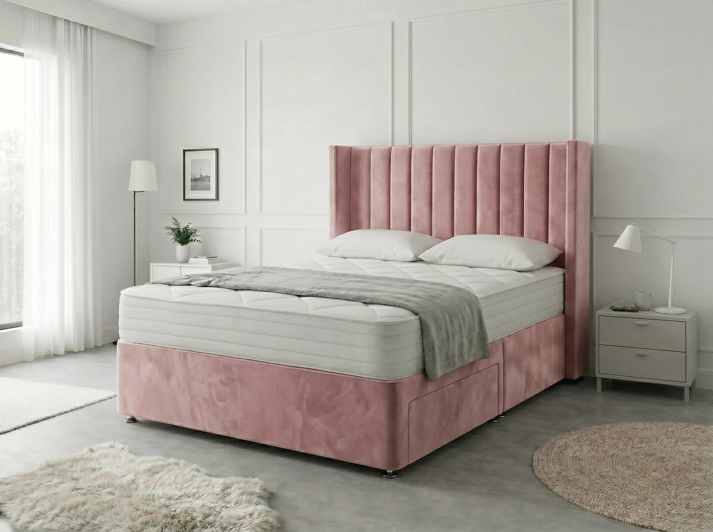 Classic Curve | Divan Drawer Base Featuring Smooth Glide Drawers (UK) | Discount Bed Store (DBS) #DB136