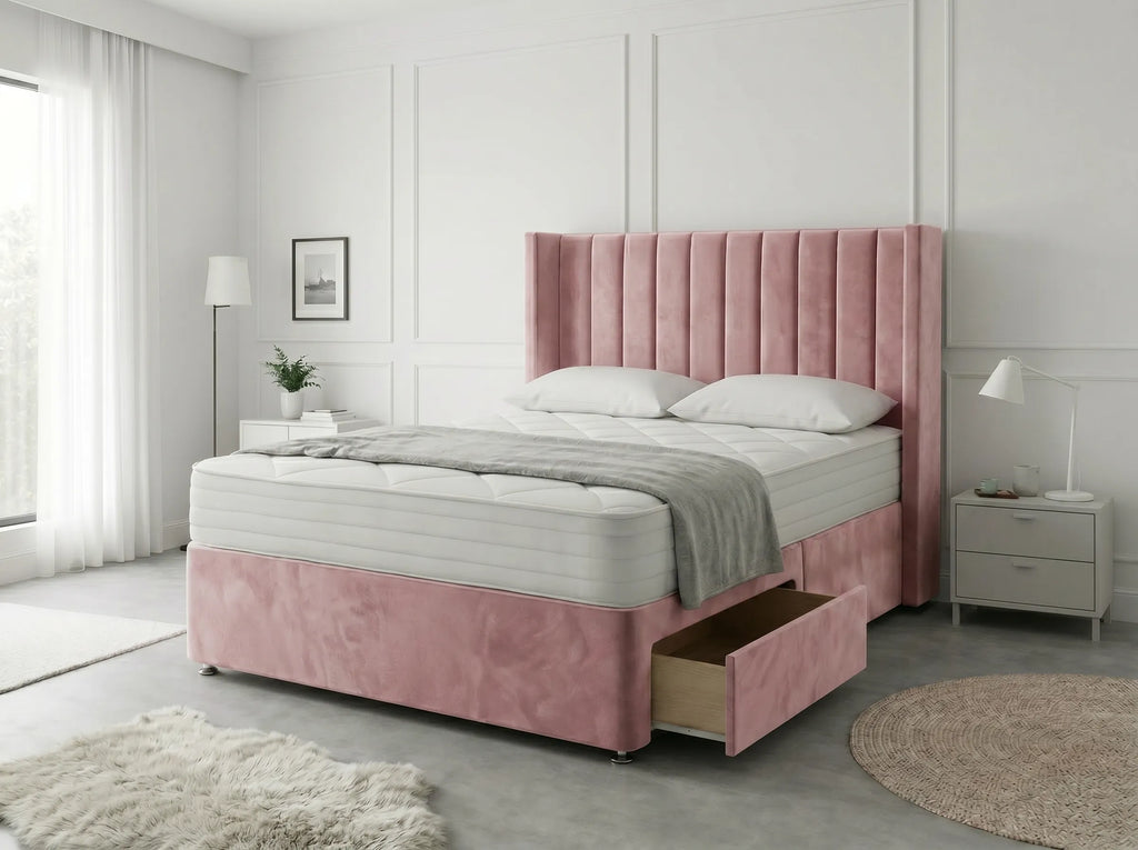 Classic Curve | Divan Drawer Base Featuring Smooth Glide Drawers (UK) | Discount Bed Store (DBS) #DB136