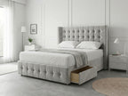 Noble Curve Deluxe | Premium Divan Drawer Bed with Storage Drawers (UK) | Discount Bed Store (DBS) #DB138