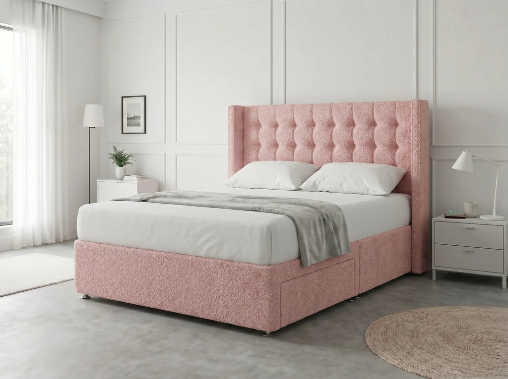 Noble Curve Deluxe | Premium Divan Drawer Bed with Storage Drawers (UK) | Discount Bed Store (DBS) #DB138
