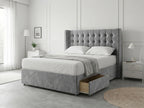 Noble Curve Deluxe | Premium Divan Drawer Bed with Storage Drawers (UK) | Discount Bed Store (DBS) #DB138