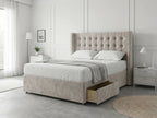Noble Curve Deluxe | Premium Divan Drawer Bed with Storage Drawers (UK) | Discount Bed Store (DBS) #DB138
