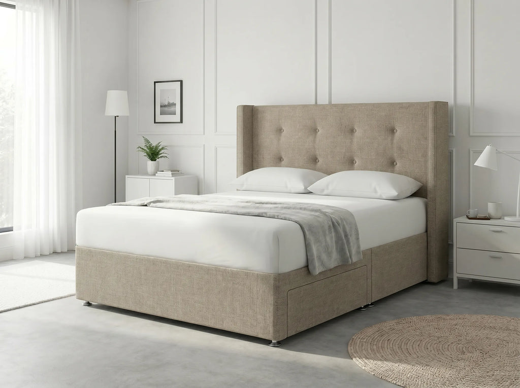 Elite Sleigh Harmony | Divan Drawer Frame with Multi-Drawer Storage Options (UK) | Discount Bed Store (DBS) #DB139