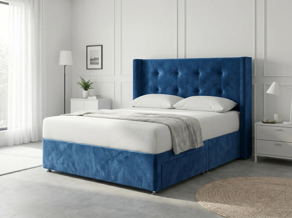 Elite Sleigh Harmony | Divan Drawer Frame with Multi-Drawer Storage Options (UK) | Discount Bed Store (DBS) #DB139