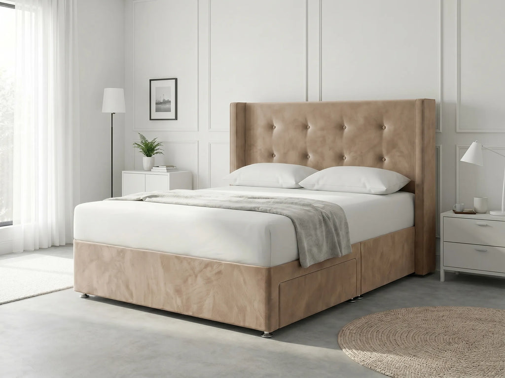 Elite Sleigh Harmony | Divan Drawer Frame with Multi-Drawer Storage Options (UK) | Discount Bed Store (DBS) #DB139