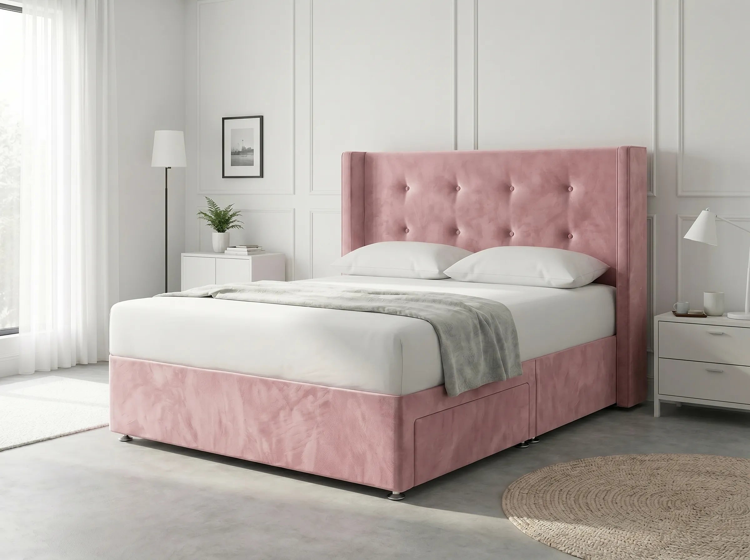 Elite Sleigh Harmony | Divan Drawer Frame with Multi-Drawer Storage Options (UK) | Discount Bed Store (DBS) #DB139