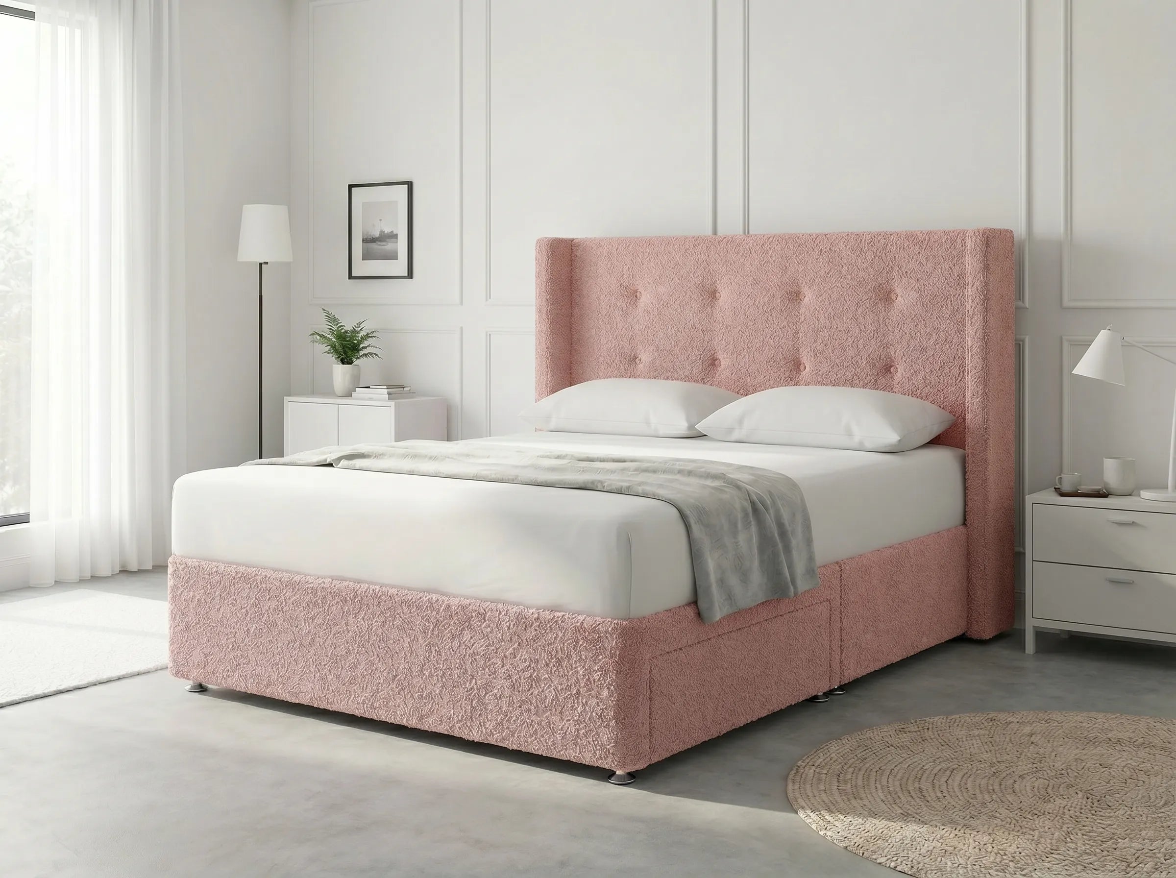 Elite Sleigh Harmony | Divan Drawer Frame with Multi-Drawer Storage Options (UK) | Discount Bed Store (DBS) #DB139