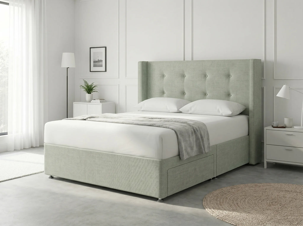 Elite Sleigh Harmony | Divan Drawer Frame with Multi-Drawer Storage Options (UK) | Discount Bed Store (DBS) #DB139